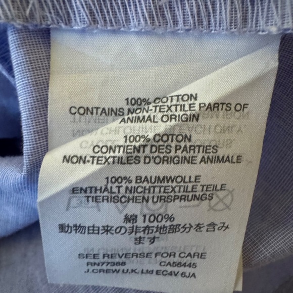 J.Crew Cotton Blouse Button Down Back - Picture 6 of 6